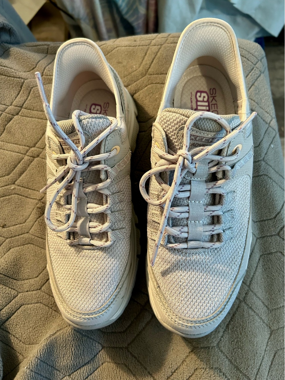 Skechers Women's Light Gray Slip On  Sneakers Size 8.5